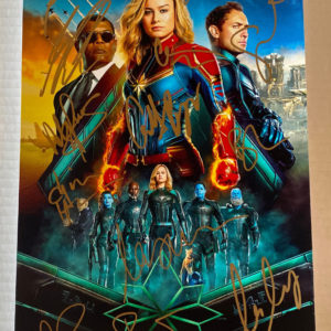 Captain Marvel cast signed autographed 8×12 photo Larson Prime Autographs - Top Celebrity Signatures Celebrity Signatures