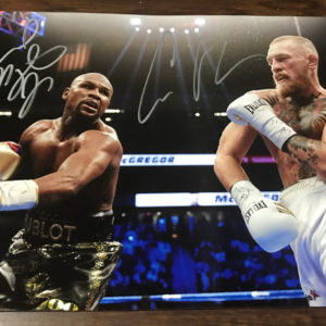 Floyd Mayweather Conor McGregor signed autograph 8×12 photo Prime Autographs - Top Celebrity Signatures Celebrity Signatures
