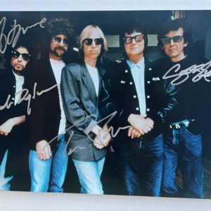 Traveling Wilburys band signed autographed 8×12 photo George Harrison Bob Dylan Tom Petty autographs Prime Autographs - Top Celebrity Signatures Celebrity Signatures