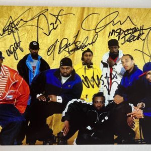 Wu-Tang Clan full group signed autographed 8×12 photo Ol’ Dirty Bastard RZA autographs Prime Autographs - Top Celebrity Signatures Celebrity Signatures